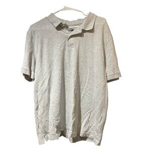 Basic Editions Mens Large Gray Polo